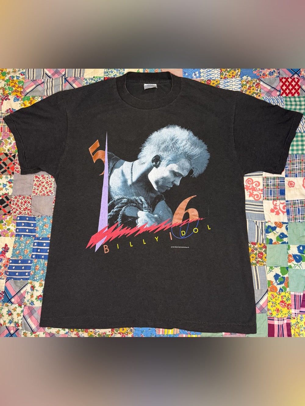 VTG 1986 Billy Idol Whiplash Smile White Wedding Rebel Yell Tour Tee SM/MED